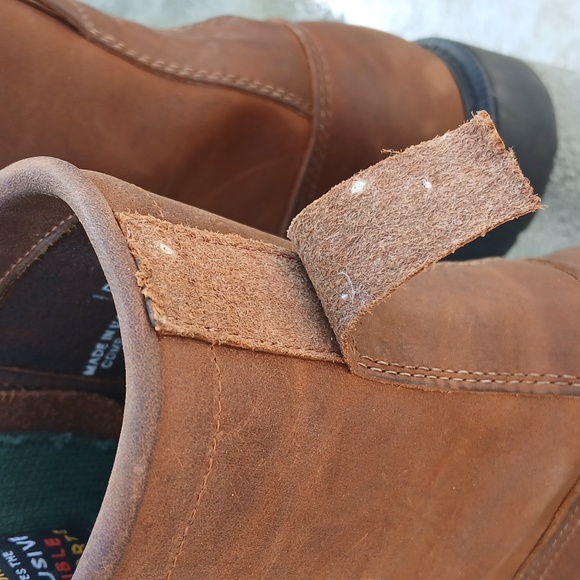 Justin Boots Men's Brown Leather Conductor Boots Sz 9M. MADE IN USA - Picture 9 of 10